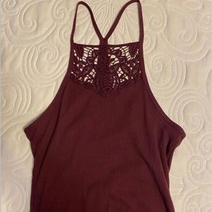 Cropped halter top tank